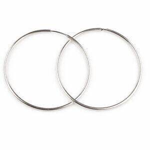 Silpada Large Sterling Silver Hoop Earrings 2" Classic Hoops P0696